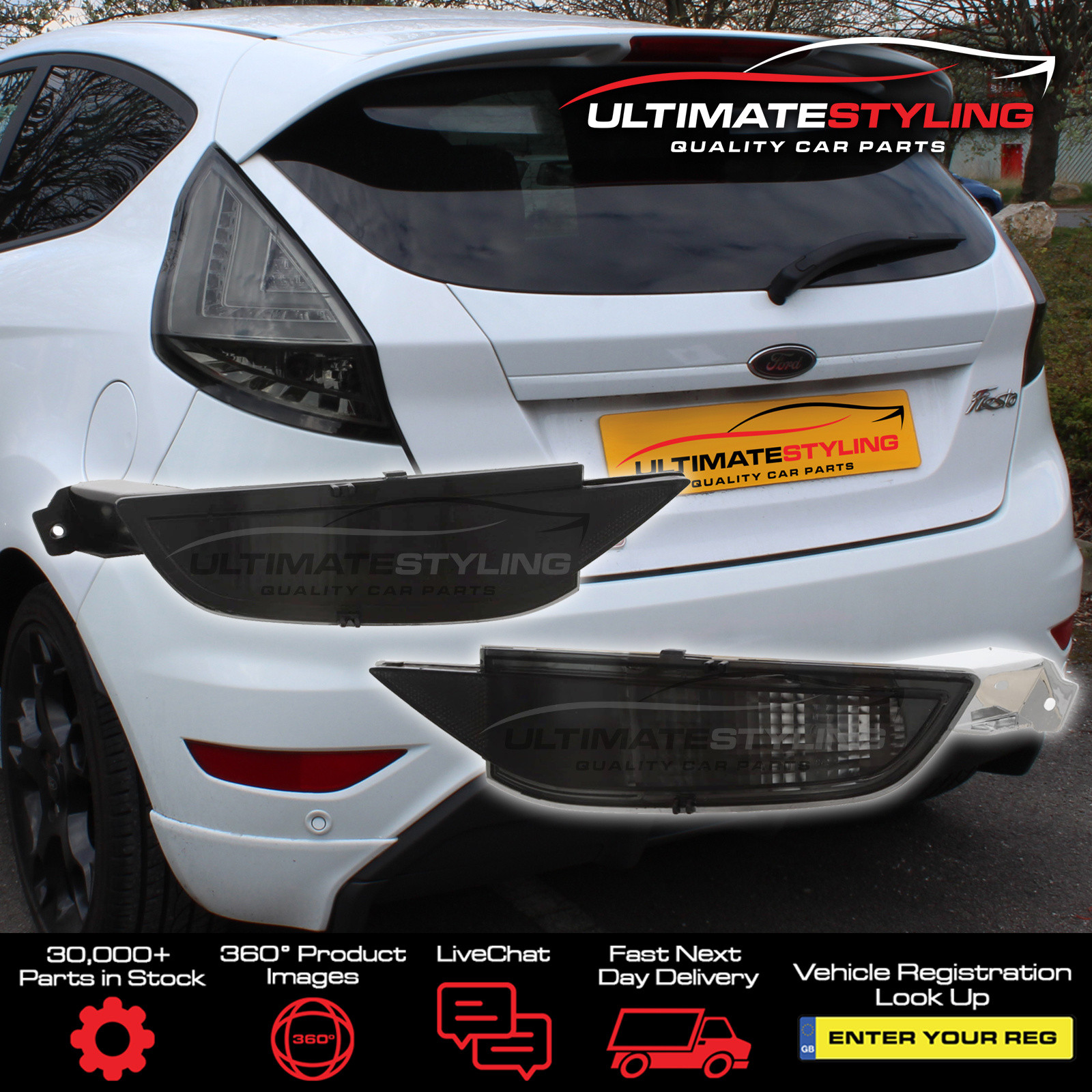 Performance Rear Fog & Reflector Lights for Ford Fiesta