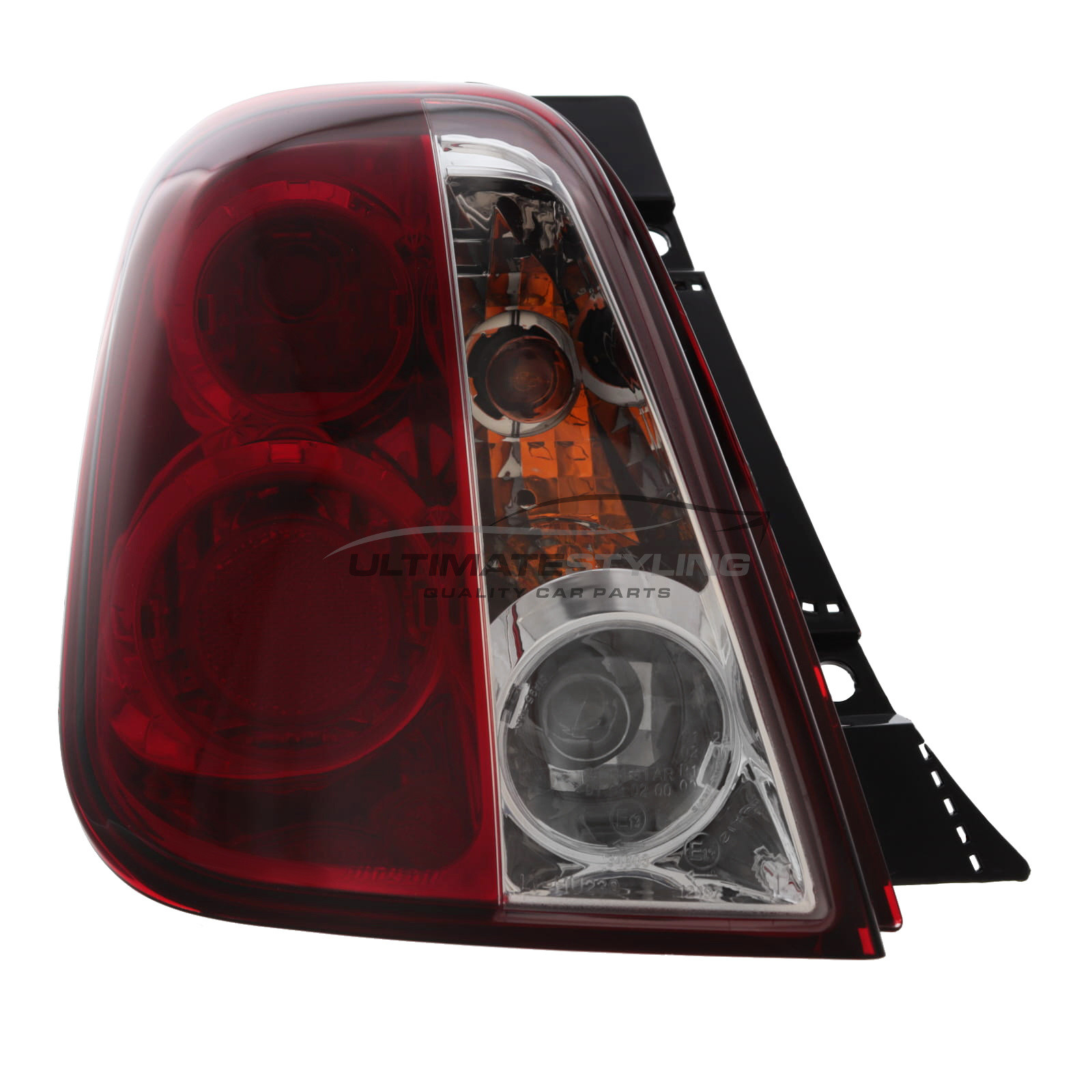 Fiat 500 Crystal Red and Clear Rear Lights 2008-2015