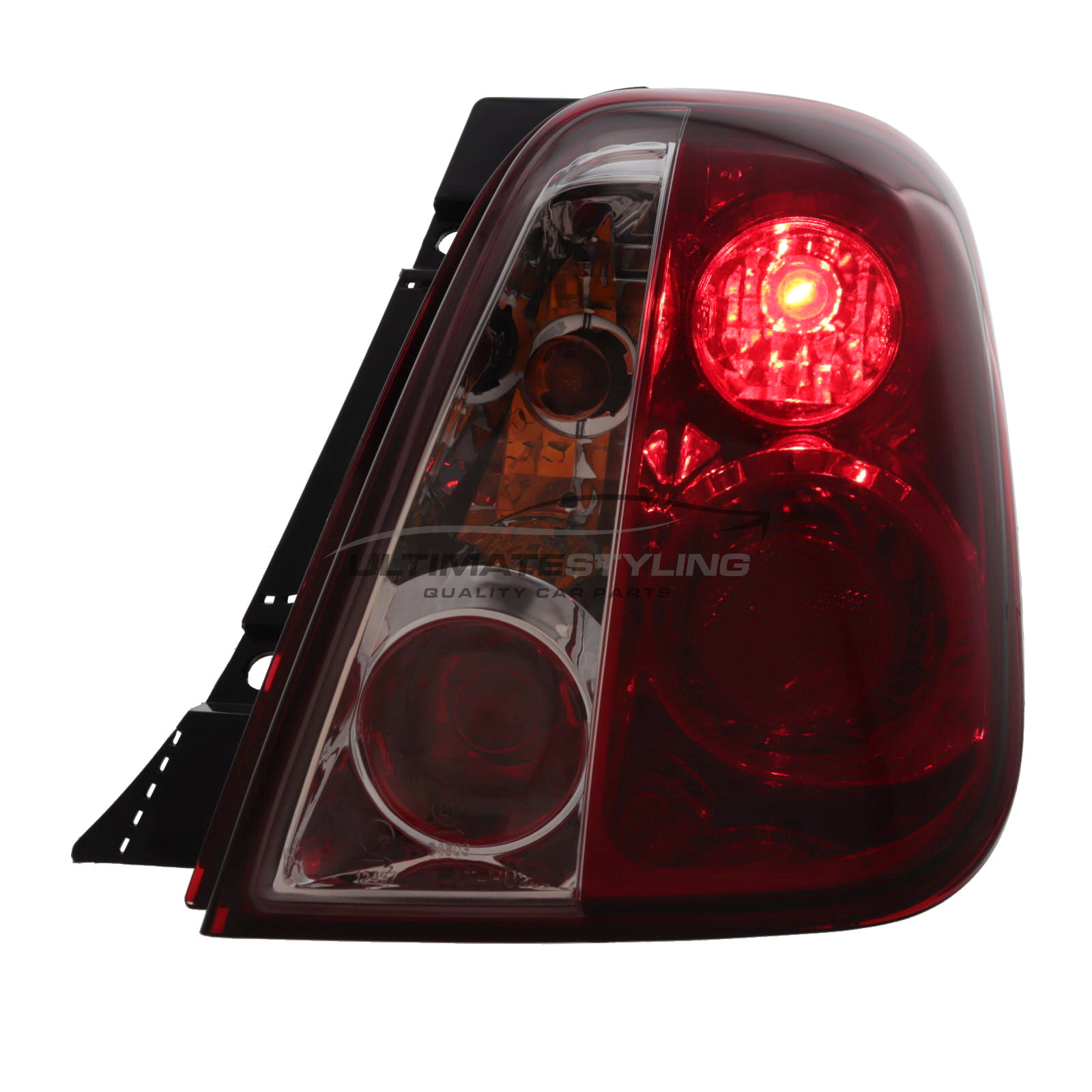 Fiat 500 Crystal Red and Clear Rear Lights 2008-2015