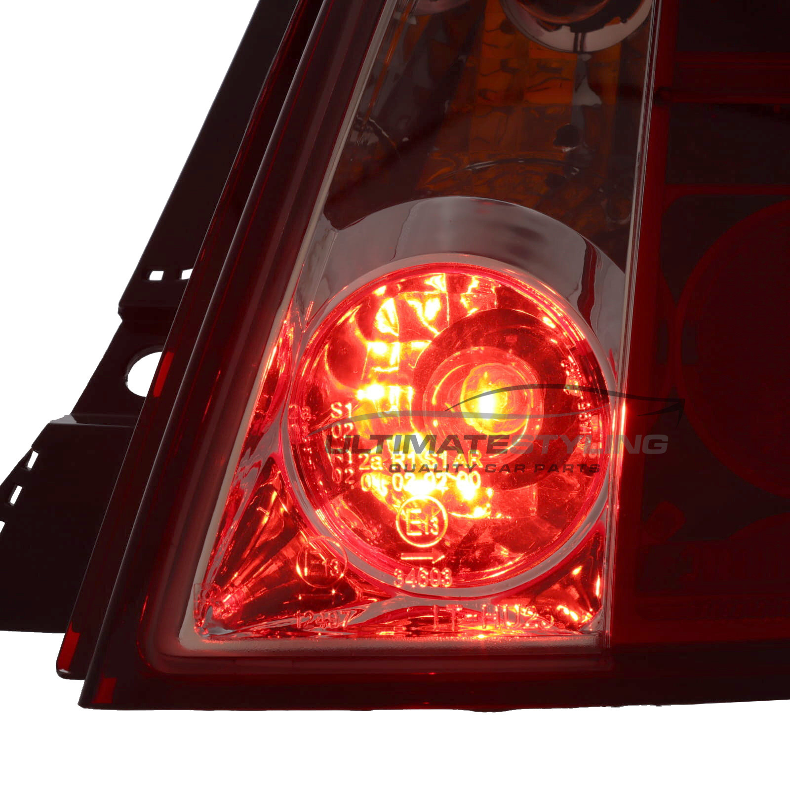 Fiat 500 Crystal Red and Clear LED Rear Lights 2009-2015