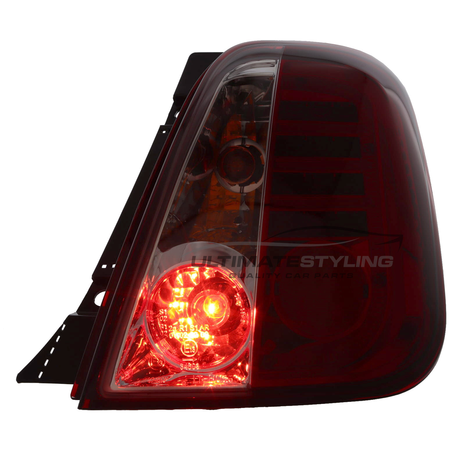 Fiat 500 Crystal Red and Clear LED Rear Lights 2009-2015