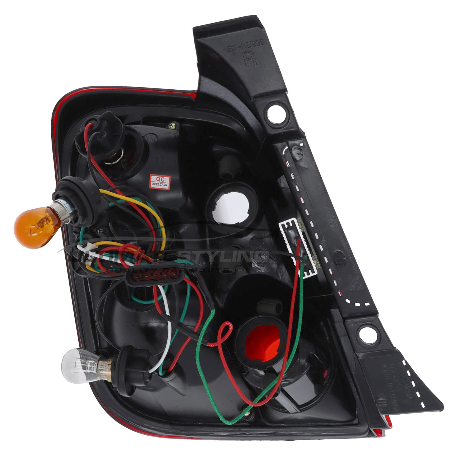 Fiat 500 Crystal Red and Clear LED Rear Lights 2009-2015