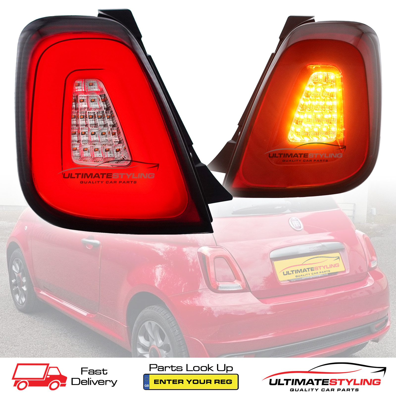 Performance Rear / Tail Lights for Fiat 500