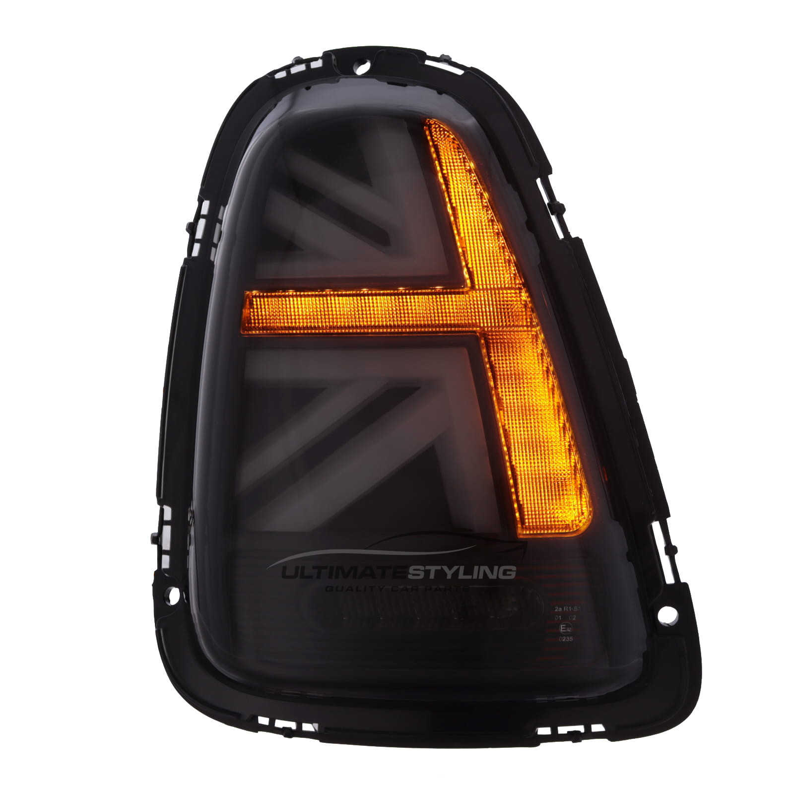 BMW Mini R55 R56 R57 (GEN 2) 2006-2014 Smoked LED Union Jack Flag Upgrade Rear Tail Lights Sequential Indicators Pair