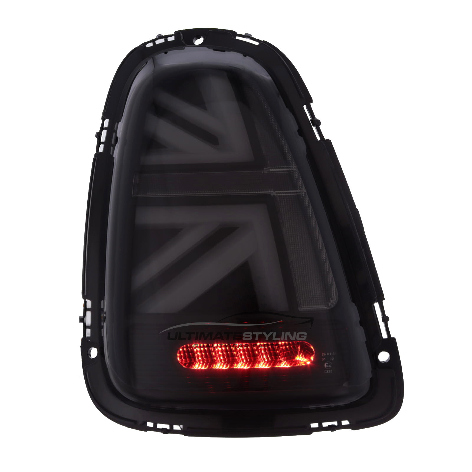 BMW Mini R55 R56 R57 (GEN 2) 2006-2014 Smoked LED Union Jack Flag Upgrade Rear Tail Lights Sequential Indicators Pair