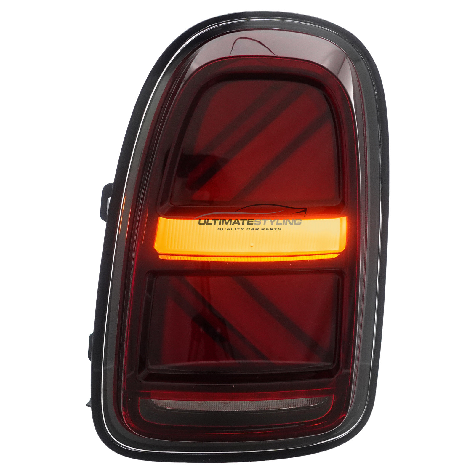 Mini F60 Countryman 2016-2024 - Upgrade LED Rear Tail Lights - Union Jack Style - Red Lens - Dynamic Sequential LED Indicators (Progressive) Pair