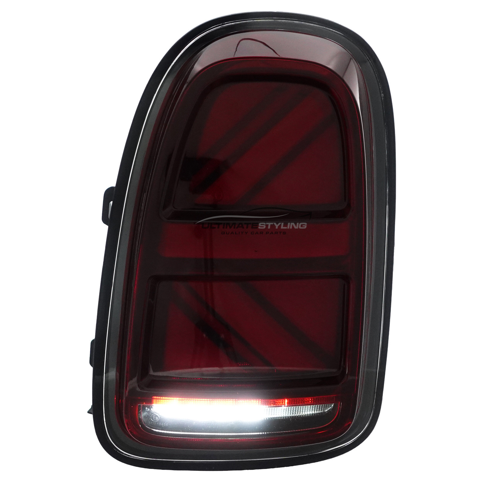 Mini F60 Countryman 2016-2024 - Upgrade LED Rear Tail Lights - Union Jack Style - Red Lens - Dynamic Sequential LED Indicators (Progressive) Pair