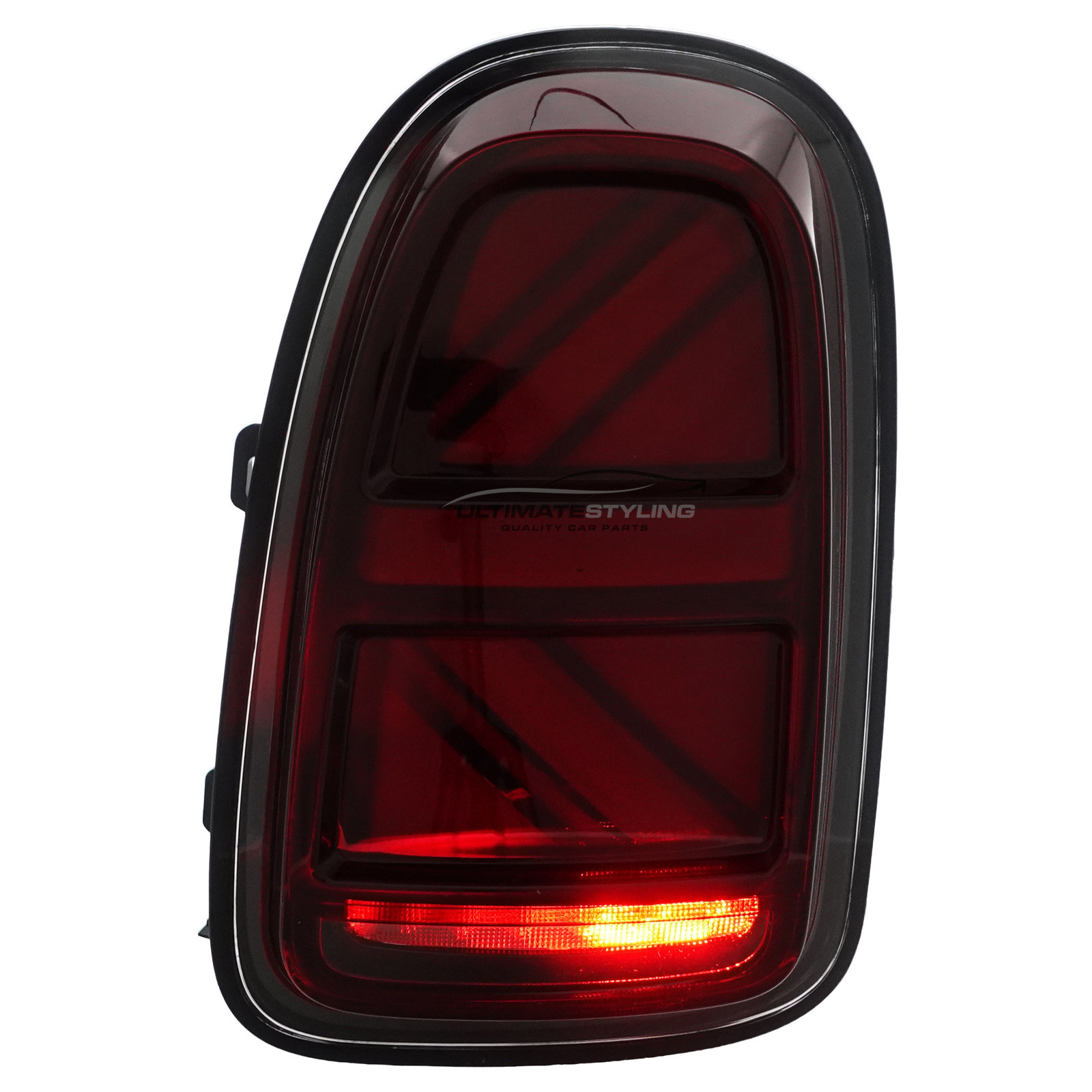 Mini F60 Countryman 2016-2024 - Upgrade LED Rear Tail Lights - Union Jack Style - Red Lens - Dynamic Sequential LED Indicators (Progressive) Pair