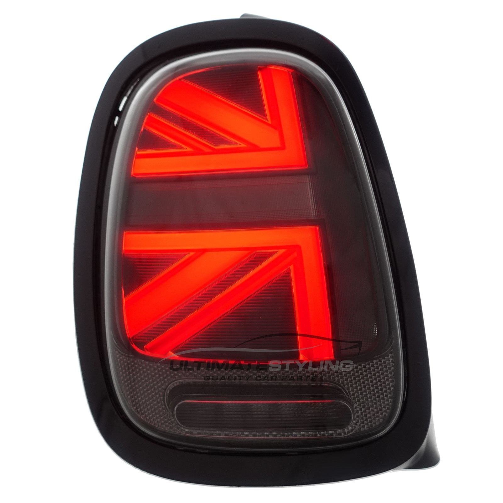 BMW Mini F55 F56 F57 (GEN 3) 2014-2024 Smoked LED Union Jack Flag Upgrade Rear Tail Lights Sequential Indicators Pair