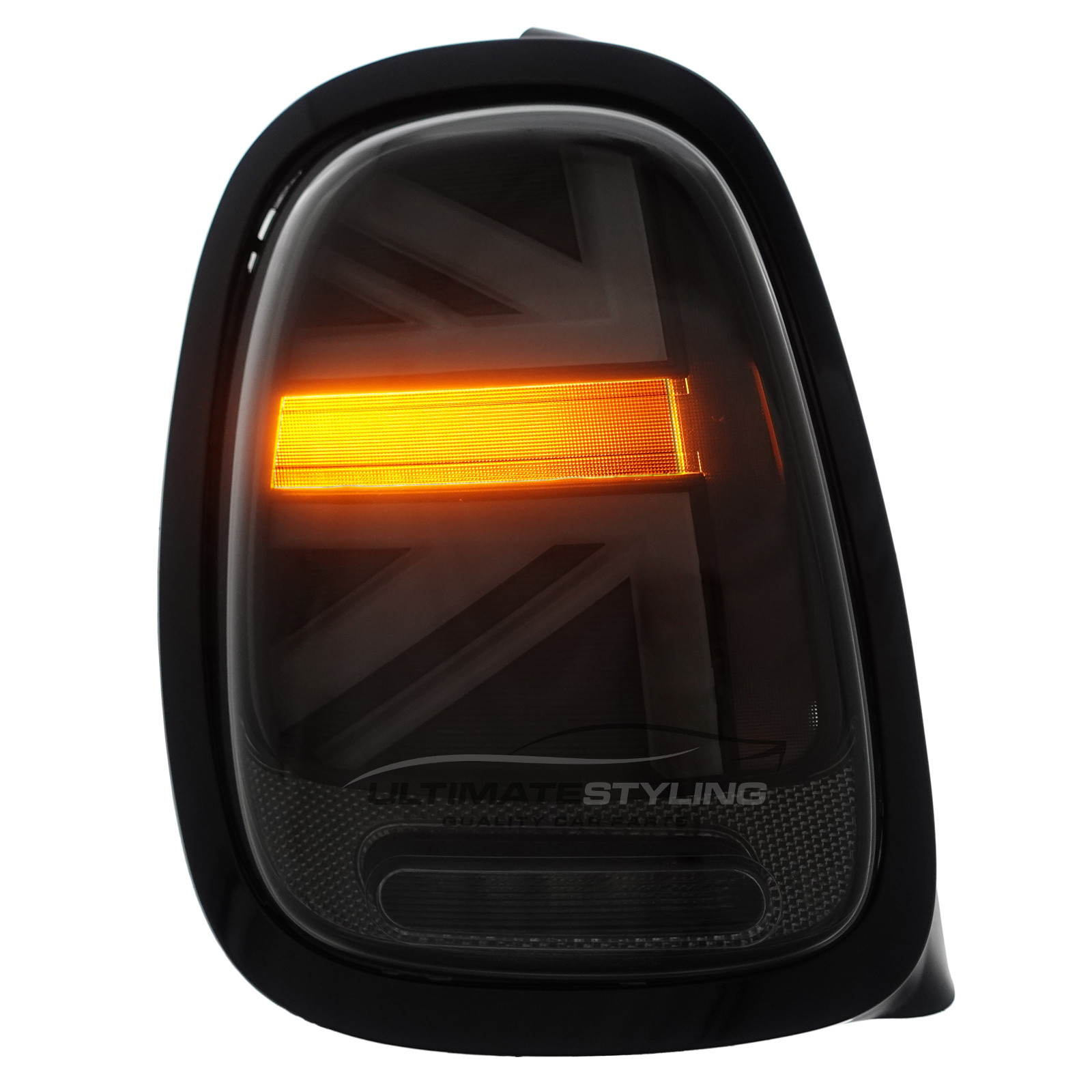 BMW Mini F55 F56 F57 (GEN 3) 2014-2024 Smoked LED Union Jack Flag Upgrade Rear Tail Lights Sequential Indicators Pair