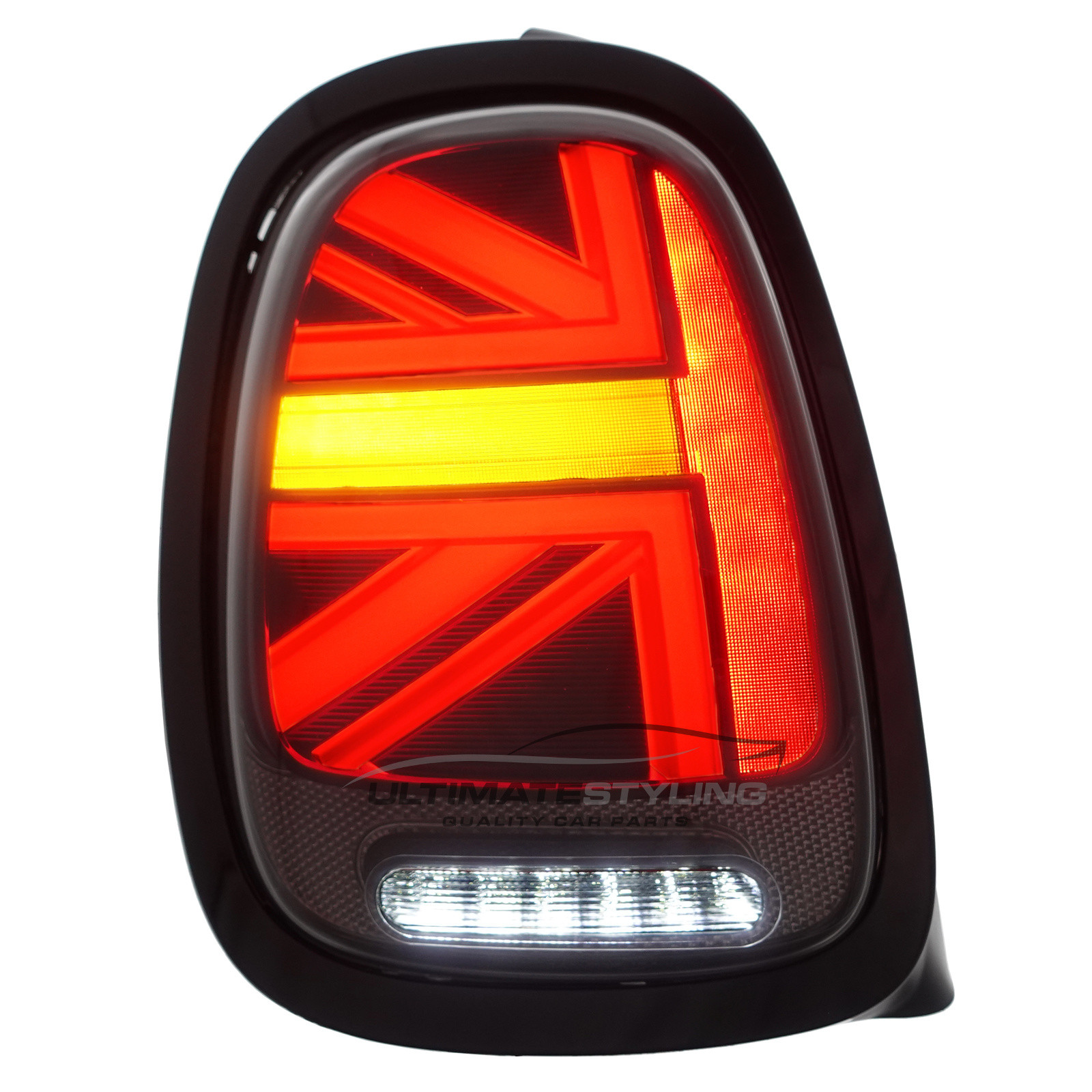 BMW Mini F55 F56 F57 (GEN 3) 2014-2024 Smoked LED Union Jack Flag Upgrade Rear Tail Lights Sequential Indicators Pair