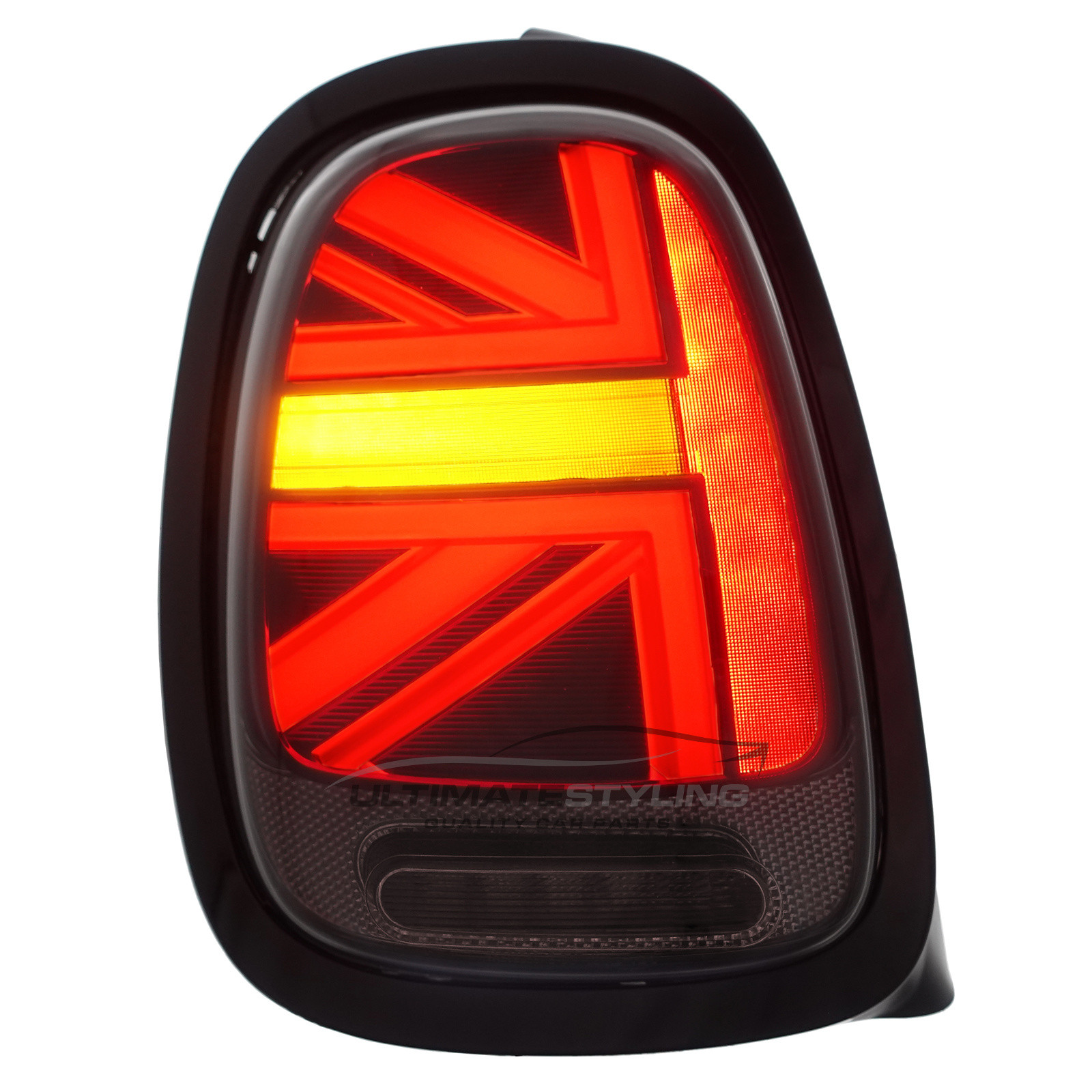 BMW Mini F55 F56 F57 (GEN 3) 2014-2024 Smoked LED Union Jack Flag Upgrade Rear Tail Lights Sequential Indicators Pair