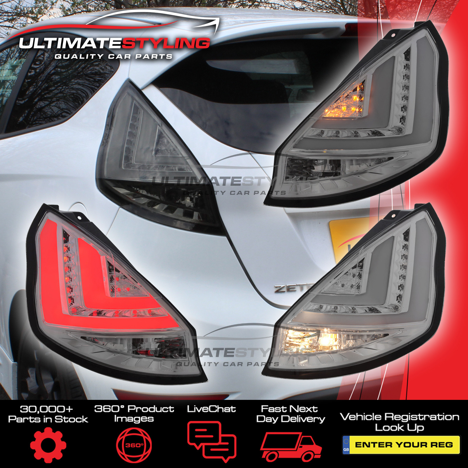 Performance Rear / Tail Lights for Ford Fiesta