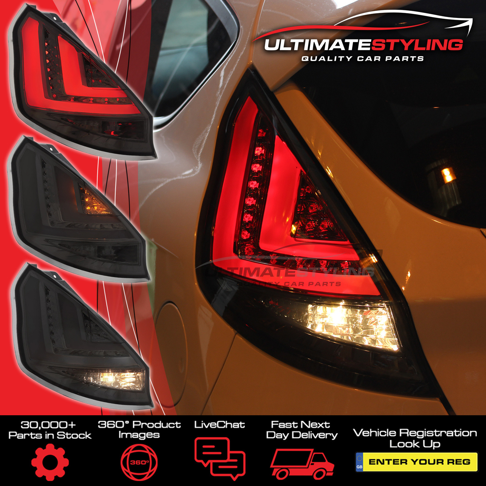 Performance Rear / Tail Lights for Ford Fiesta