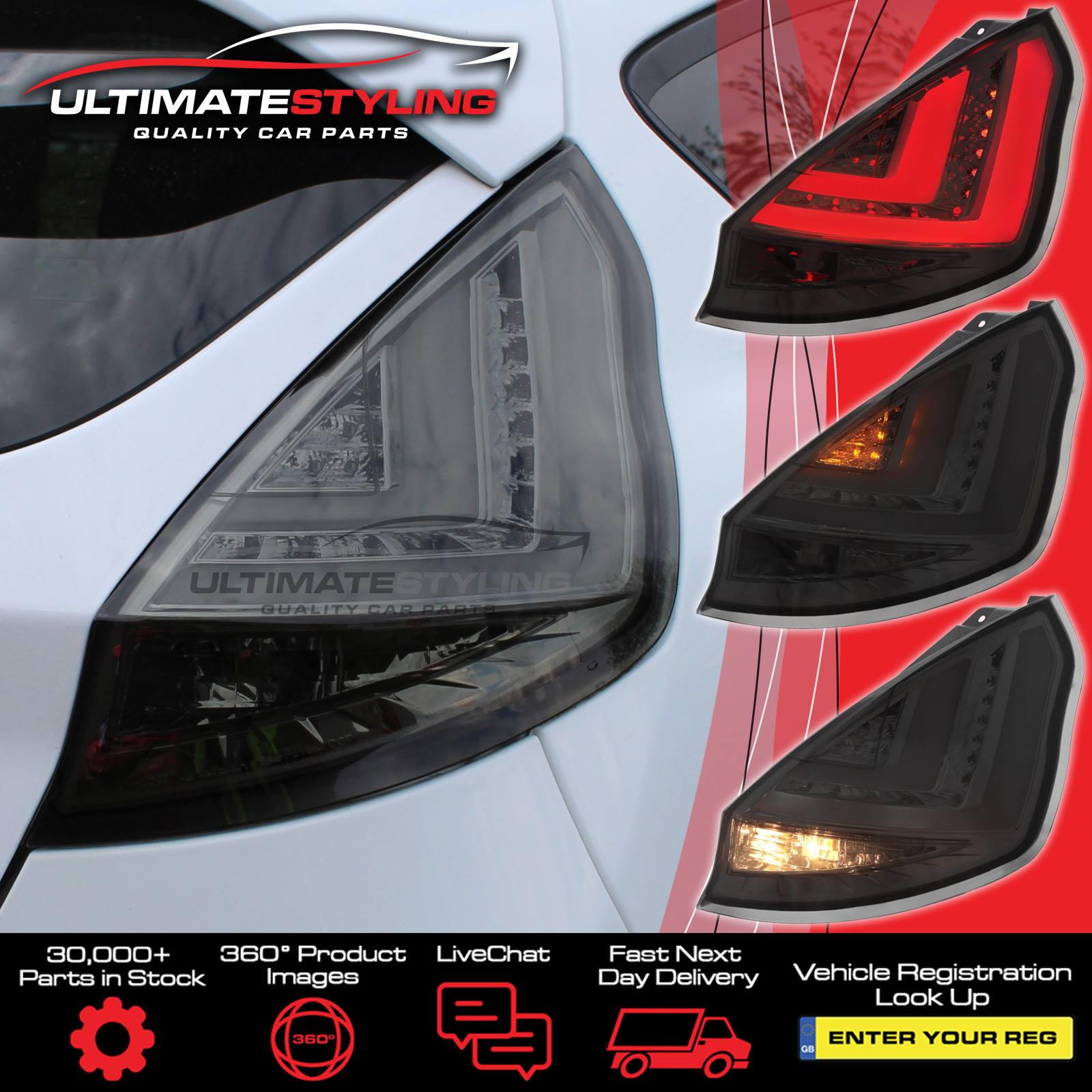 Performance Rear / Tail Lights for Ford Fiesta