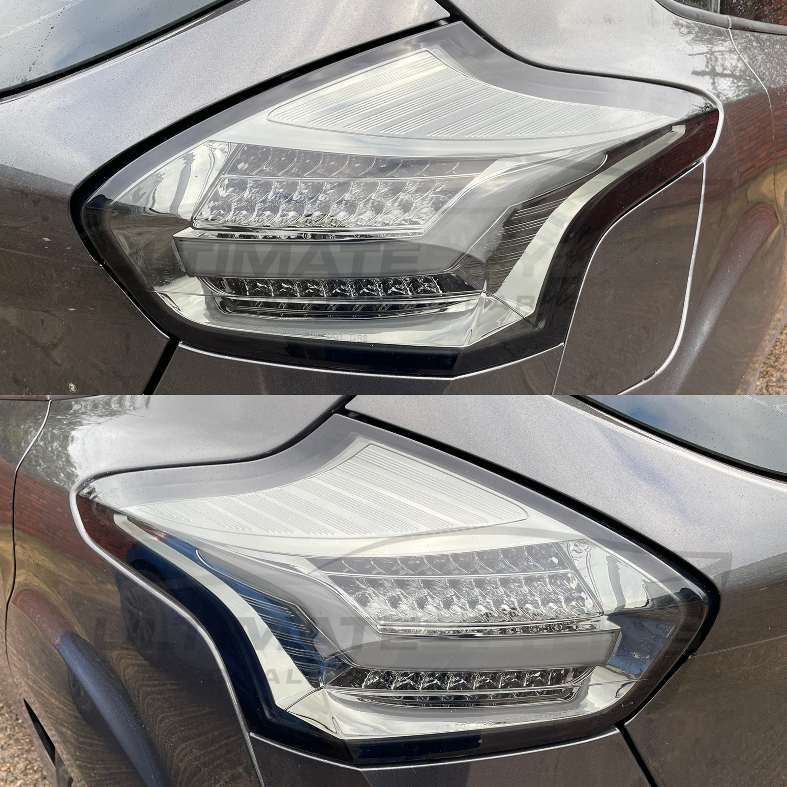 Ford Focus Mk3 Hatchback 2014-2018 Smoked LED Upgrade Light Bar Rear Tail Lights Pair