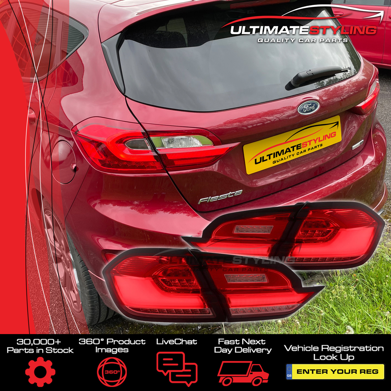 Performance Rear / Tail Lights for Ford Fiesta