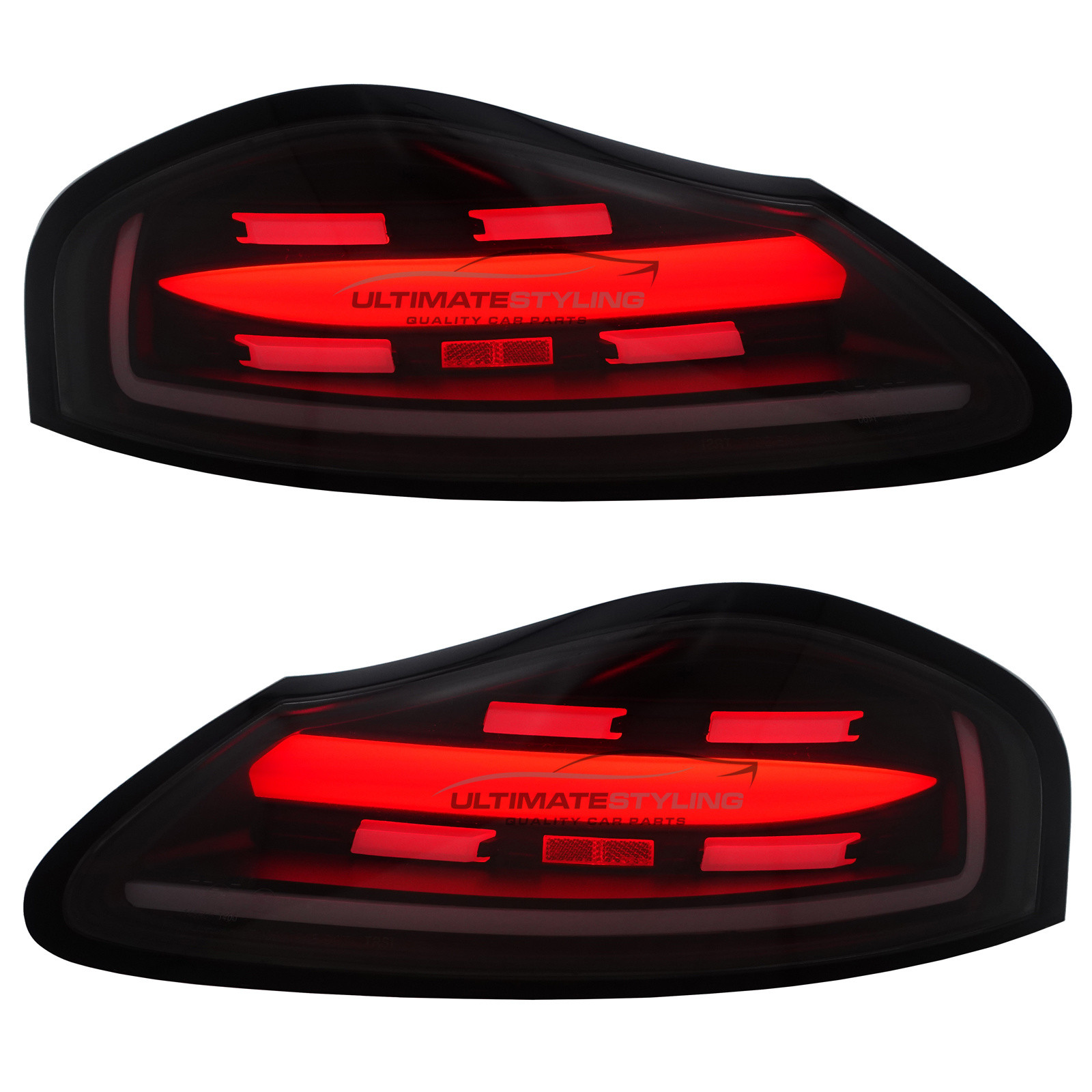 Porsche Boxster 986 1996-2004 - Performance Rear / Tail Lights - LED 718 Style - Black Inner - Dynamic LED Indicators - Includes LED Bulbs & Bulb Holders