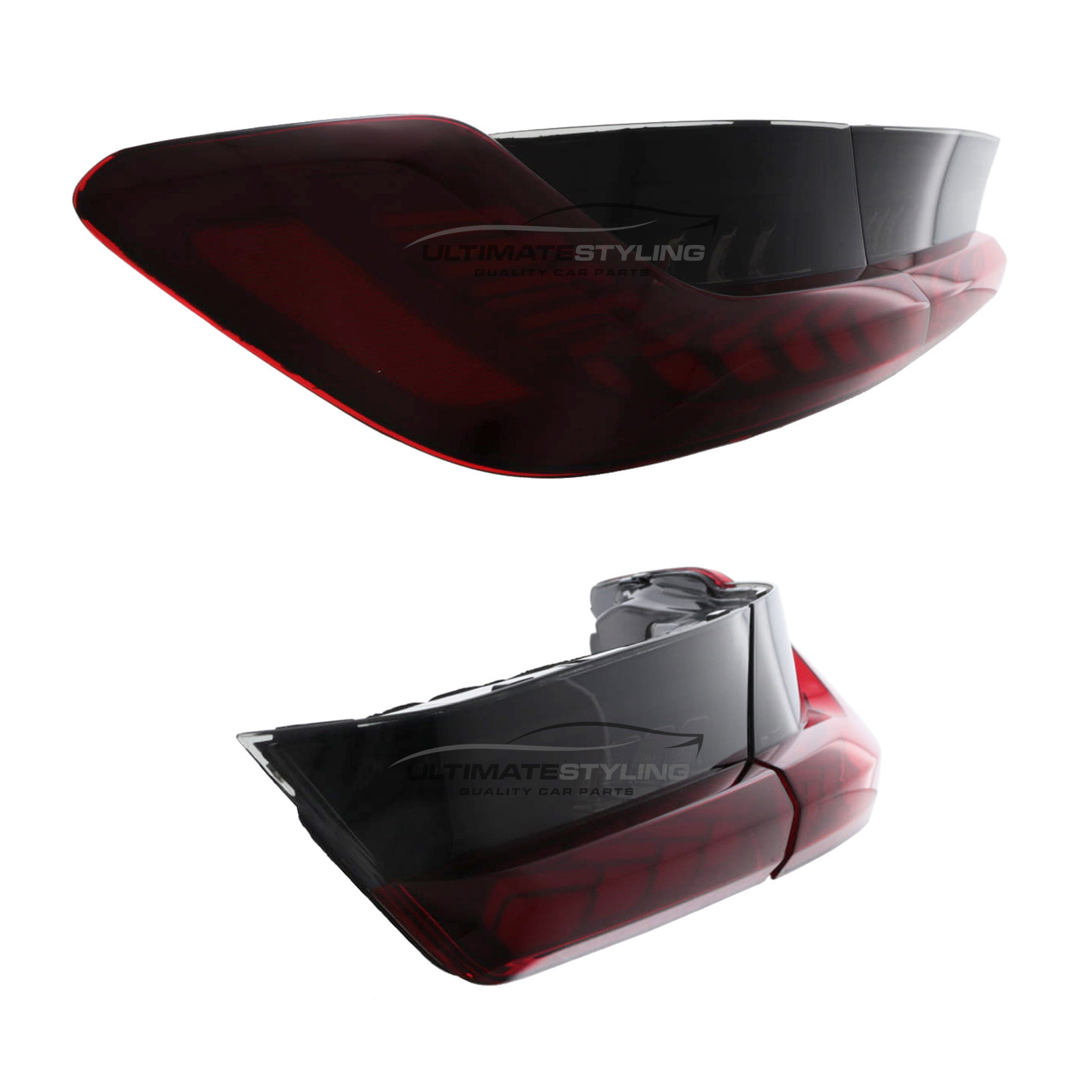 BMW 3 Series G20 2018-2022 Upgrade Dragon Scale GTS Style Red & Smoked Lens Rear Tail Lights Dynamic Indicators + Animation Pair