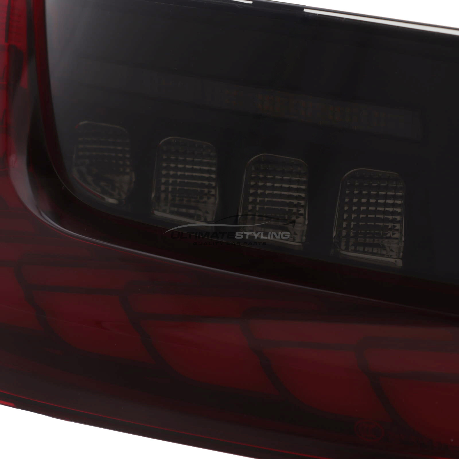 BMW 3 Series G20 2018-2022 Upgrade Dragon Scale GTS Style Red & Smoked Lens Rear Tail Lights Dynamic Indicators + Animation Pair