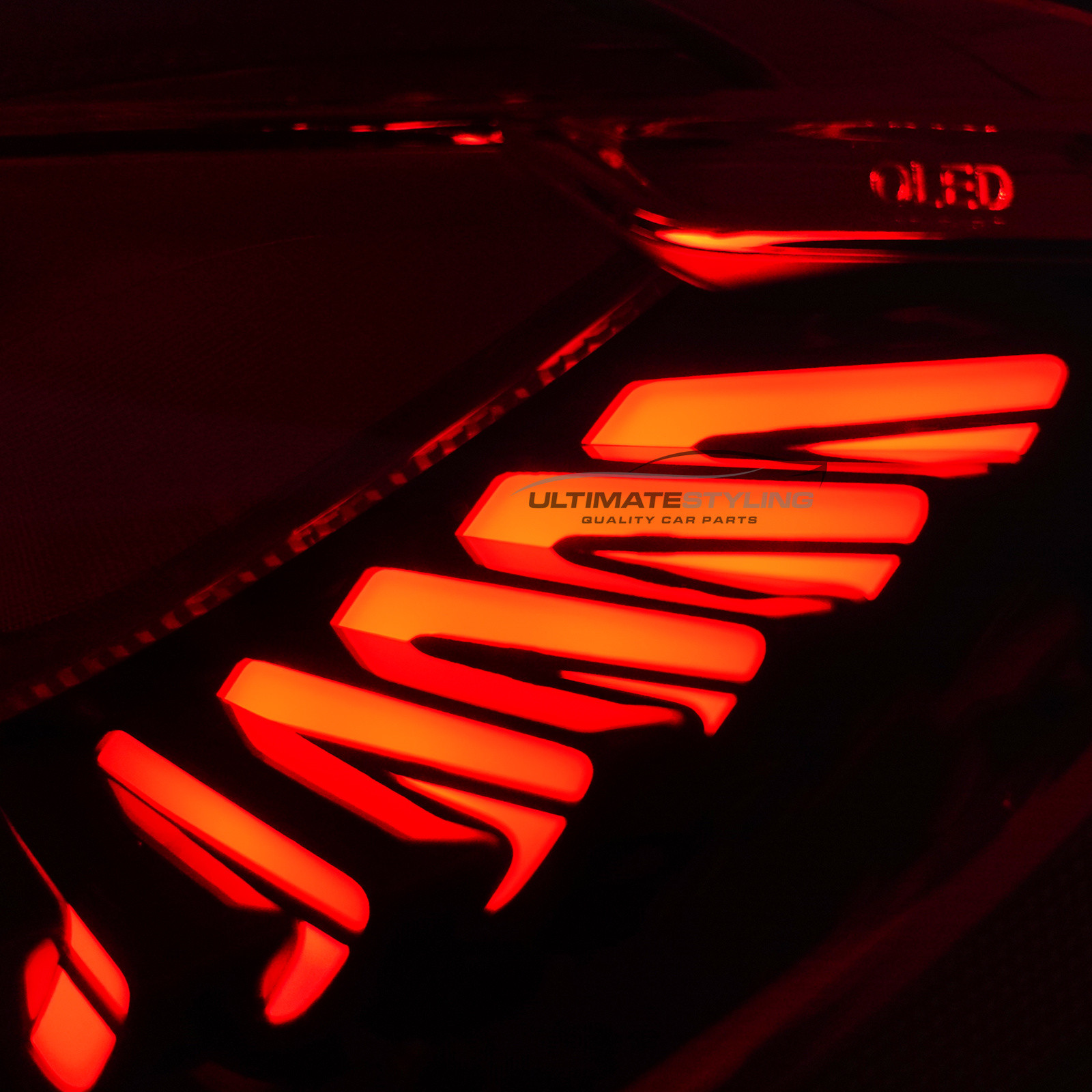BMW 4 Series F32 2013-2021 Upgrade LED Rear Tail Lights Dragon Scale GTS Style Red Lens Dynamic Indicators + Animation Pair