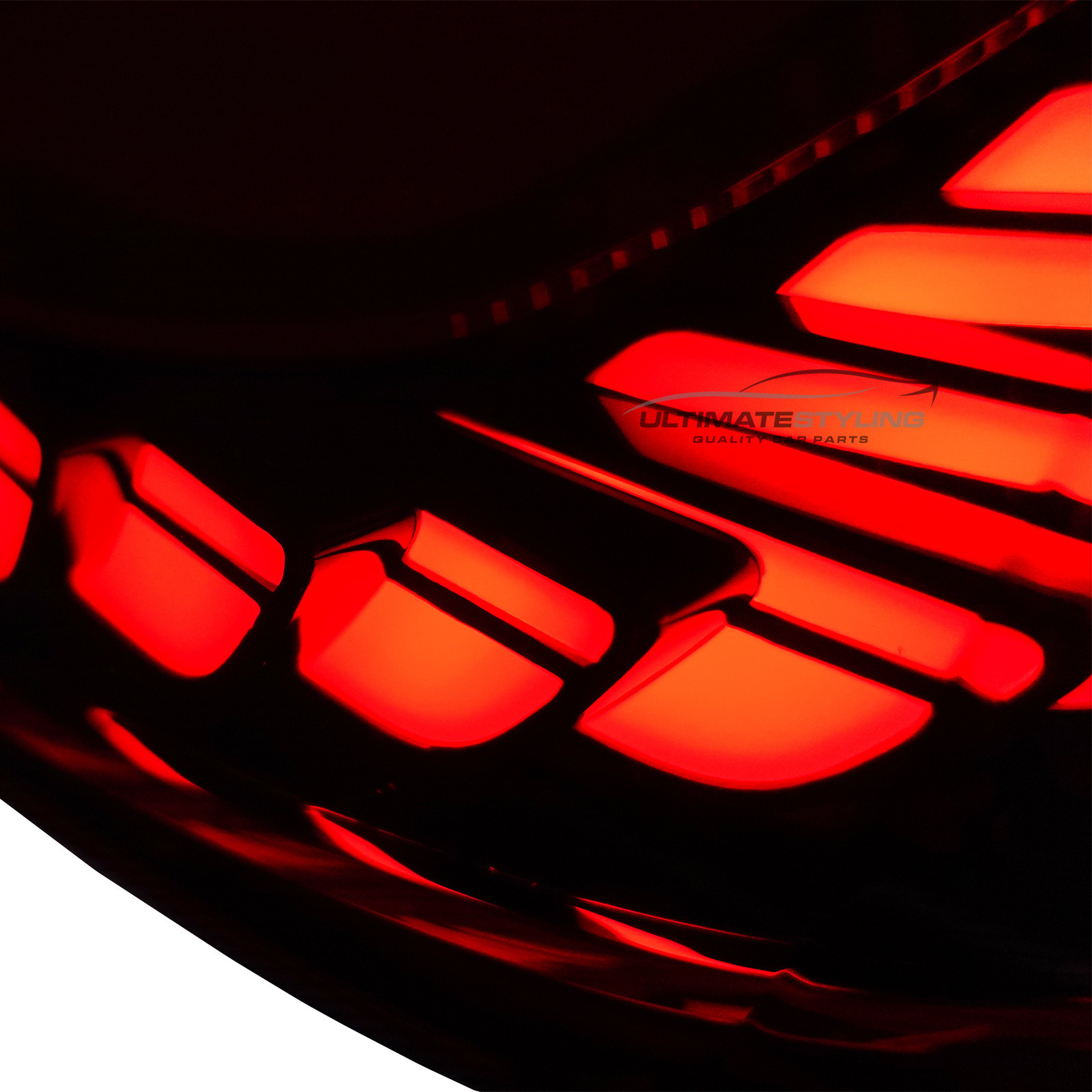 BMW 4 Series F32 2013-2021 Upgrade LED Rear Tail Lights Dragon Scale GTS Style Red Lens Dynamic Indicators + Animation Pair