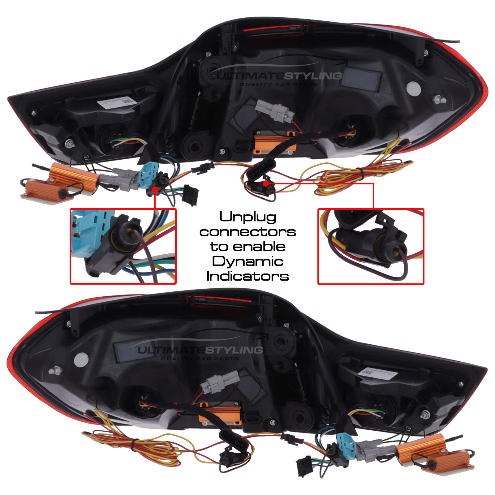 BMW 4 Series F32 2013-2021 Upgrade LED Rear Tail Lights Dragon Scale GTS Style Red Lens Dynamic Indicators + Animation Pair