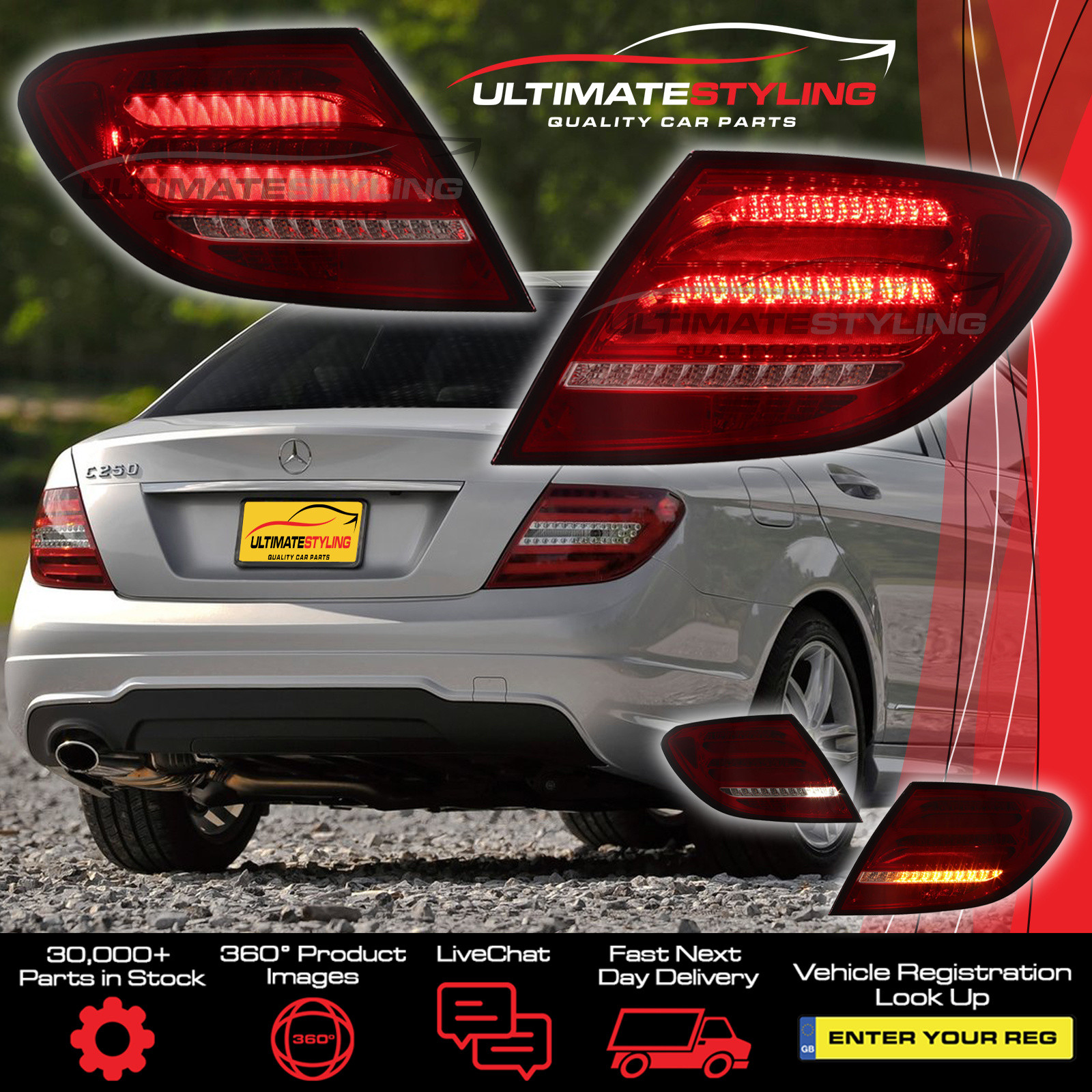 Performance Rear / Tail Lights for Mercedes Benz C Class