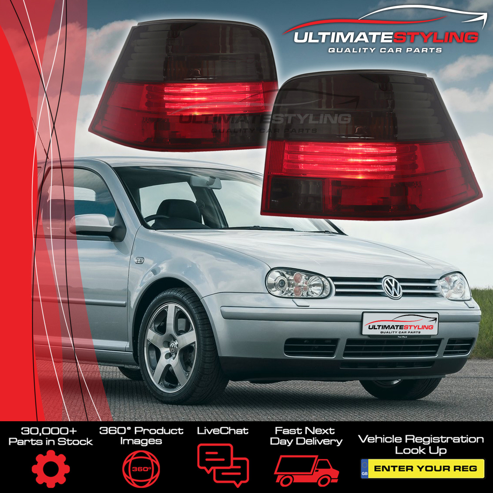 Performance Rear / Tail Lights for VW Golf