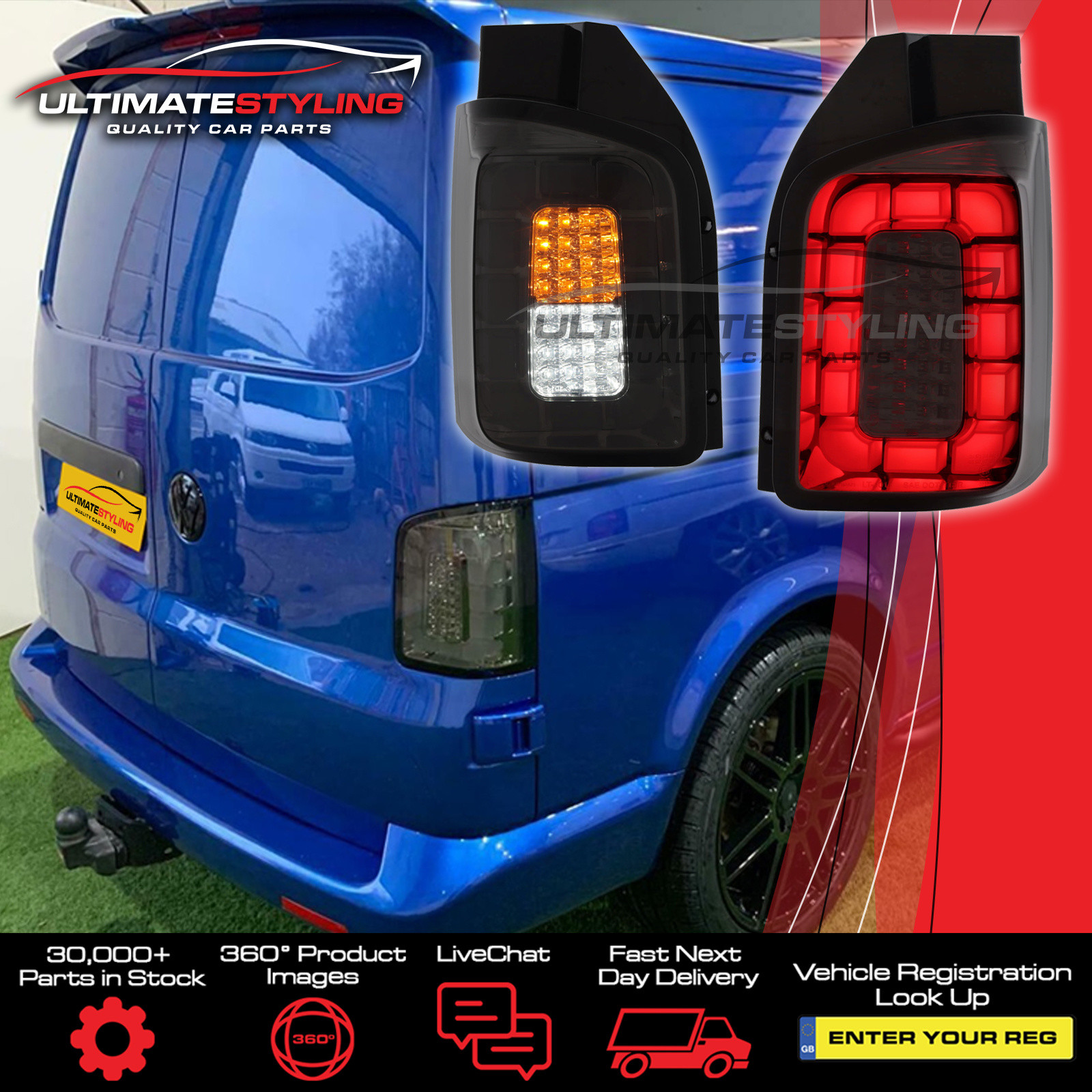Performance Rear / Tail Lights for VW Transporter