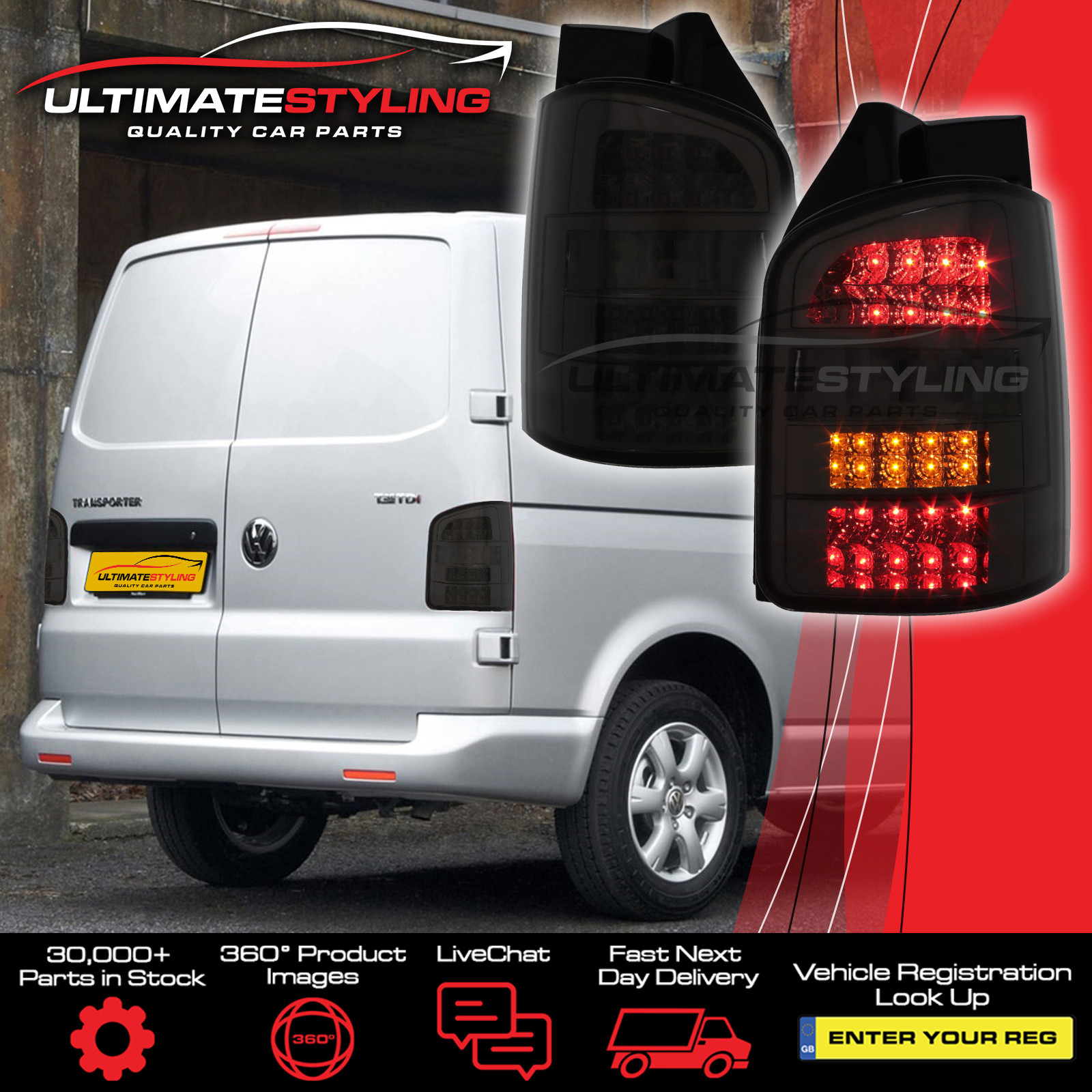 Performance Rear / Tail Lights for VW Transporter