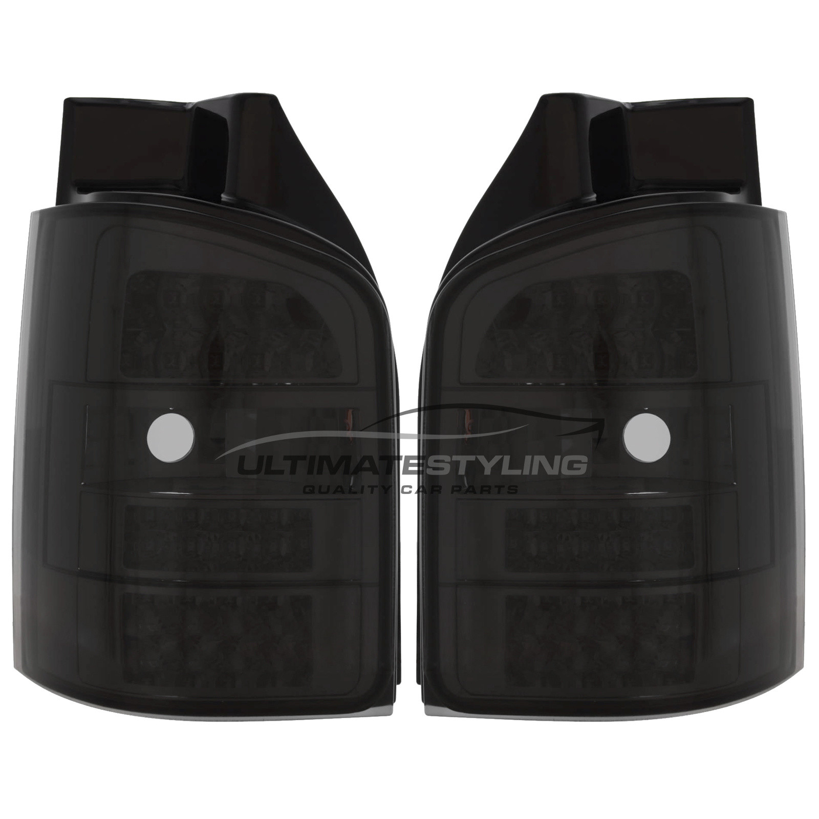 VW Volkswagen Transporter T5.1 2010-2015 LED Smoked Tinted LED Upgrade Rear Lights For Tailgate Models Only (1 Rear Door Models) Pair