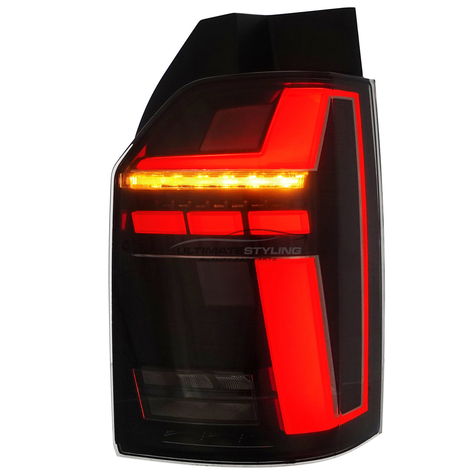 VW California 2015-2020 / Caravelle 2015-2020 / Transporter T6 T6.1 2015-2022 - Performance Rear Tail Lights Upgrade - LED Style - Smoked - Dynamic Sequential Indicators - Pair (LH & RH)