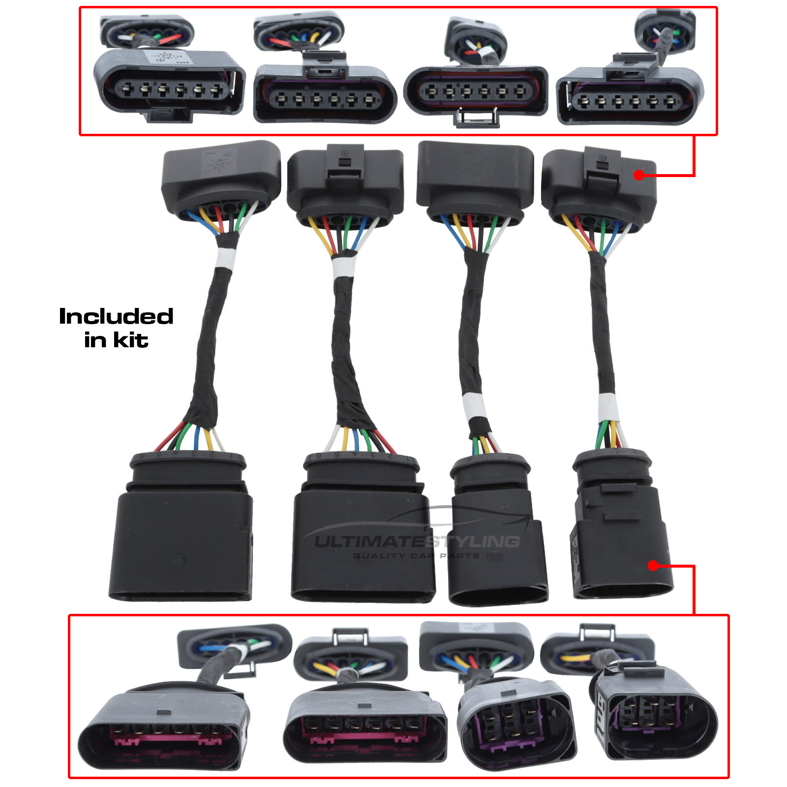 VW California 2015-2020 / Caravelle 2015-2020 / Transporter T6 T6.1 2015-2022 - Performance Rear Tail Lights Upgrade - LED Style - Smoked - Dynamic Sequential Indicators - Pair (LH & RH)