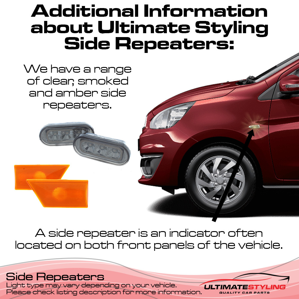 Ford C-MAX / Fiesta / Focus / Focus C-MAX / Fusion Side Repeater - Universal (LH or RH) - Clear lens - Non-LED