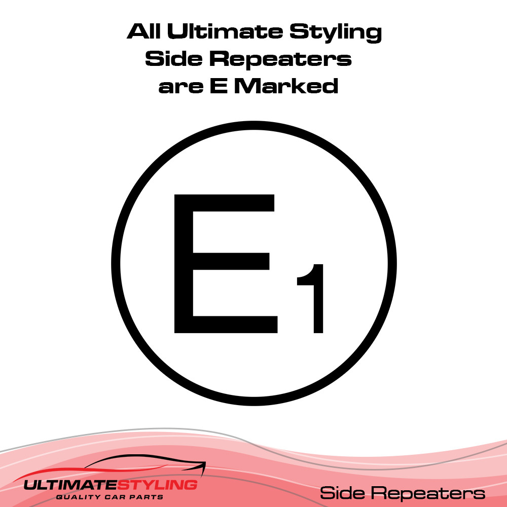 Seat Mii, Skoda Citigo, Volkswagen Amarok / Caddy / Caravelle / Transporter / Up Side Repeater - Universal (LH or RH) - Crystal Clear lens - Non-LED