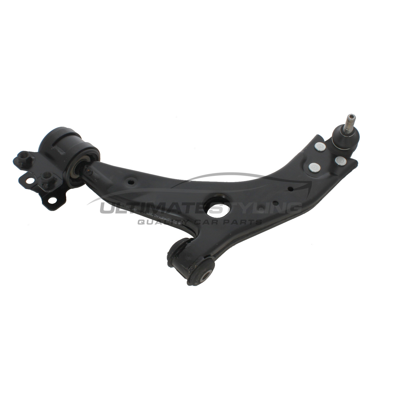 Ford C-MAX 2007-2009, Ford Focus 2003-2012, Volvo C30 2006-2012, Volvo C70 2006-2014, Volvo S40 2004-2012, Volvo V50 2004-2012 Front Lower Suspension Arm (Steel) Including 18mm Ball Joint and Rear Bush Passenger Side (LH)
