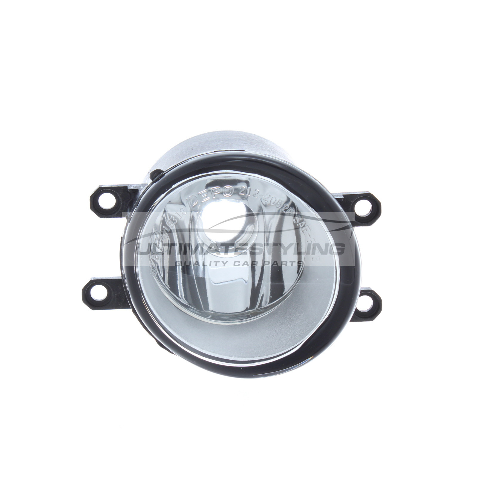 Citroen C1 / Daihatsu Materia / Lexus IS-F, RX450 / Peugeot 107 / Suzuki Kizashi / Toyota Auris, Avensis, iQ, Previa, Prius, RAV-4, Verso, Verso-S, Yaris Front Fog Light Chrome Inner Round Drivers Side Right Hand
