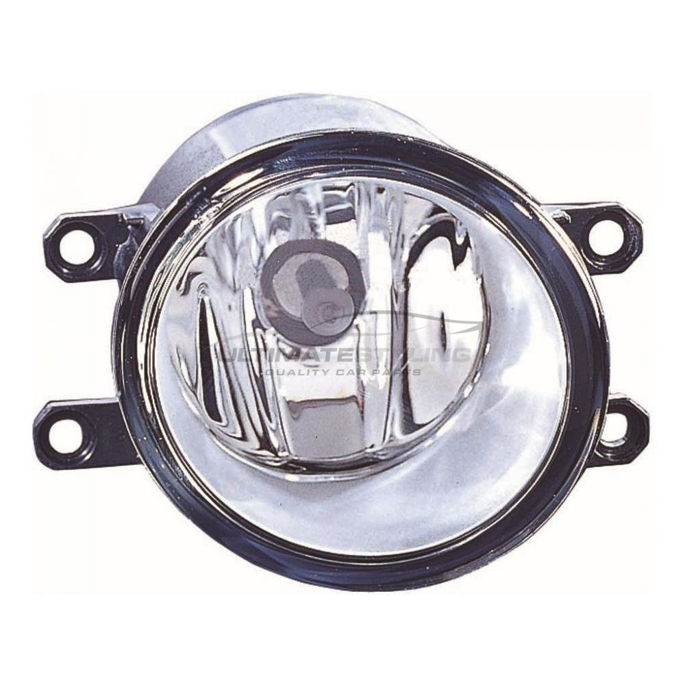 Citroen C1 / Daihatsu Materia / Lexus IS-F, RX450 / Peugeot 107 / Suzuki Kizashi / Toyota Auris, Avensis, iQ, Previa, Prius, RAV-4, Verso, Verso-S, Yaris Front Fog Light Chrome Inner Round Drivers Side Right Hand