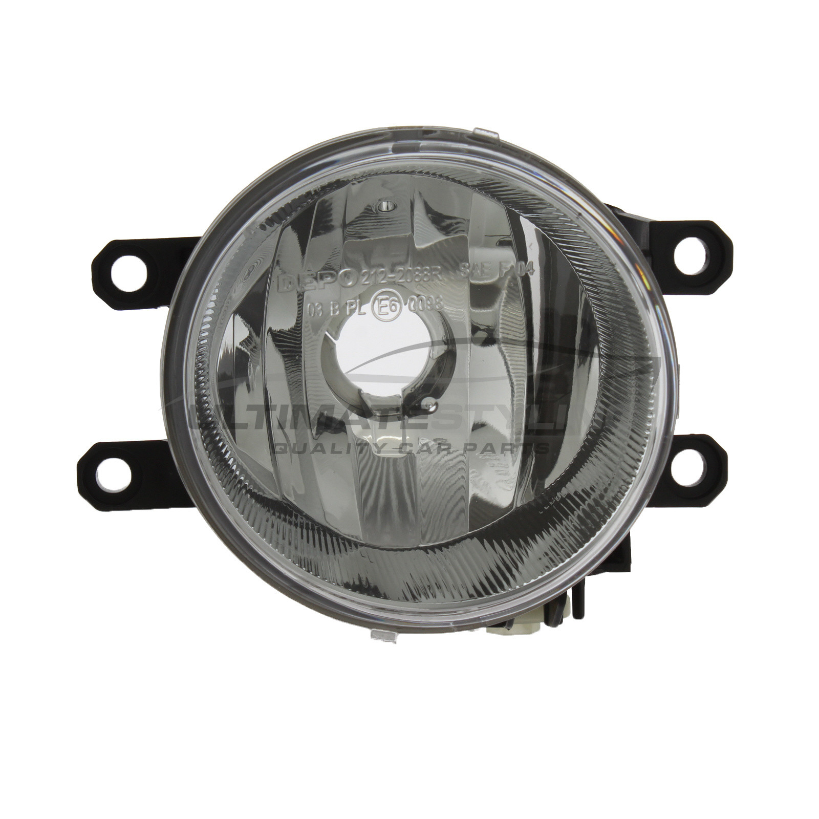 Lexus IS200 2015-2017 / Lexus IS250 2013-2016 / Lexus IS300 2013-2017 / Toyota Hi-Lux 2016-2020 / Toyota Landcruiser 2015-2017 / Toyota Prius 2012-2016 / Toyota Prius+ 2012-2020 Front Fog Light Chrome Inner (Non-LED) Round Drivers Side (RH)