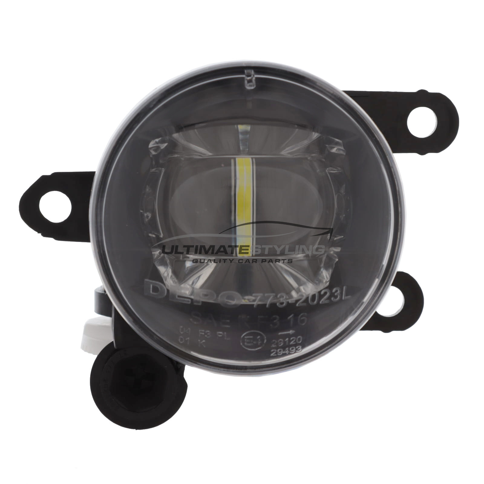 Ford Focus Mk4 / Focus Active 2018-2022 / Galaxy / Kuga / Puma / S-Max 2019-> / Ranger 2022->, Volvo XC40 2019-> - Front Fog Light - LED Type - Round - With Bulbs & Holder - Passenger Side Left Hand